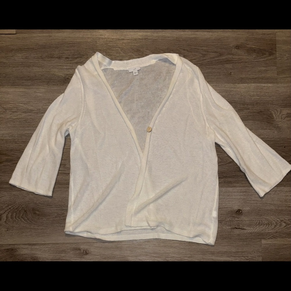 J. Jill Cream Knit Cardigan